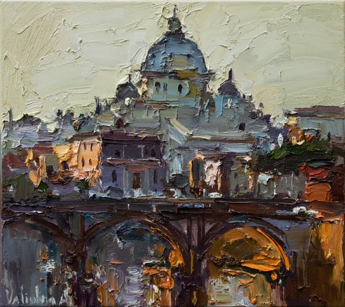 St. Angelo Bridge in Rome, Italy by Anastasiia Valiulina