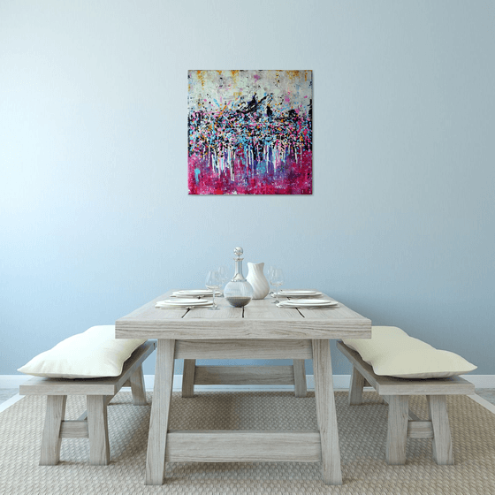 HAPPY DAY - Large Modern Abstract Palette knife Urban art