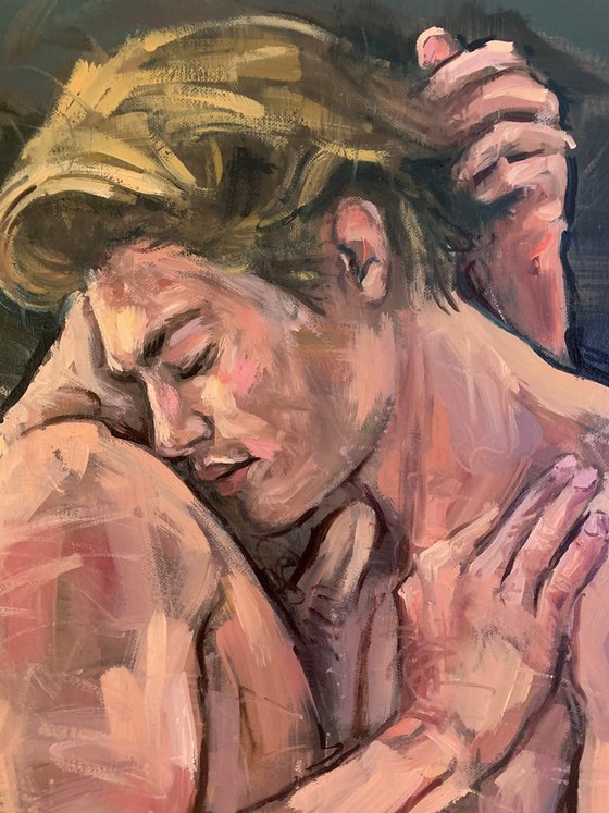 Male nude naked man gay queer oil painting