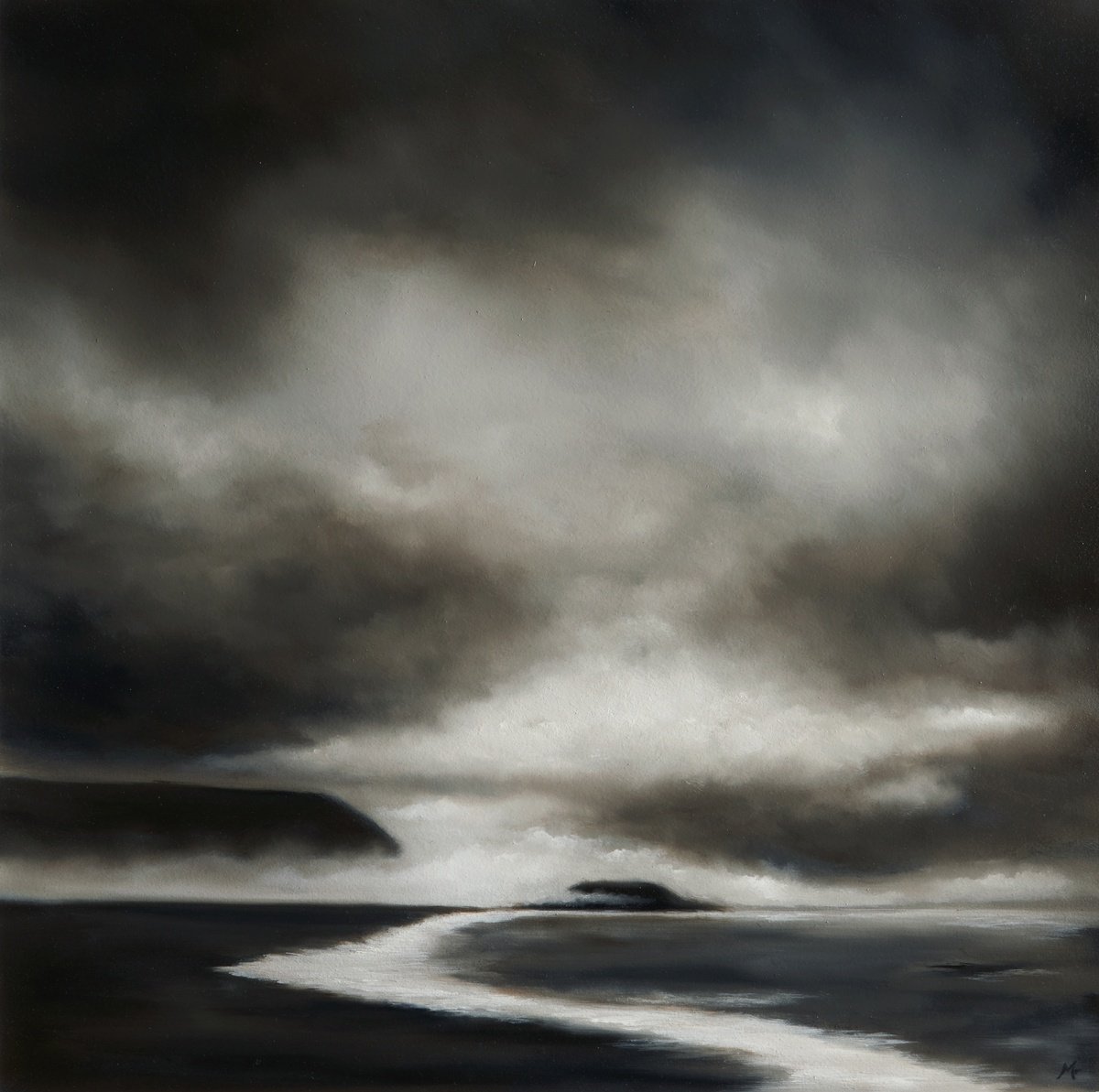 Mood Of The Earth, Black Sand Beach, Iceland By Rolf Marriott, 22 X 22, Artwork For Sale On Artfinder
