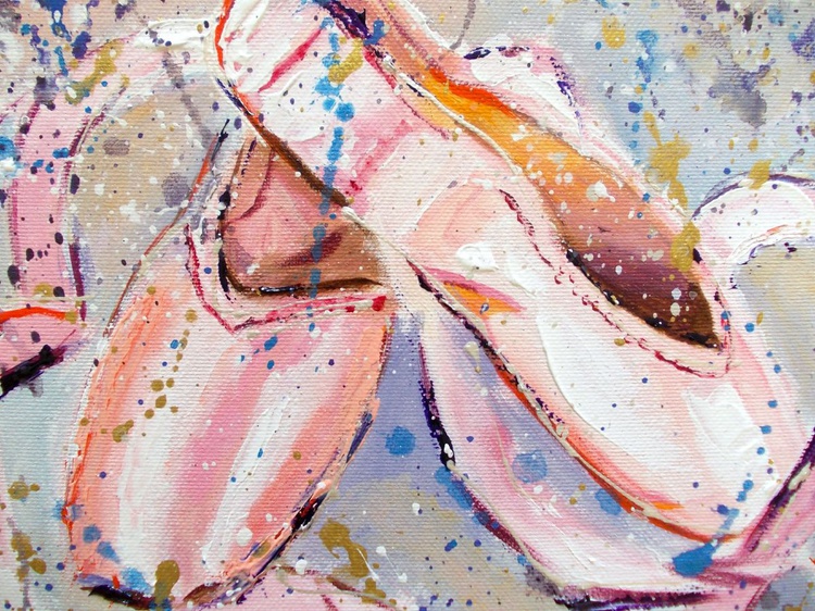Original Ballet Shoes Painting Ballet Art Small Artfinder