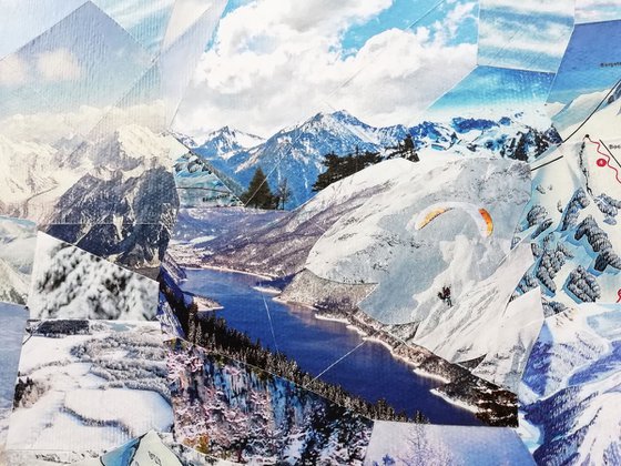 My lovely Alps – Winter Mountainscape Collage