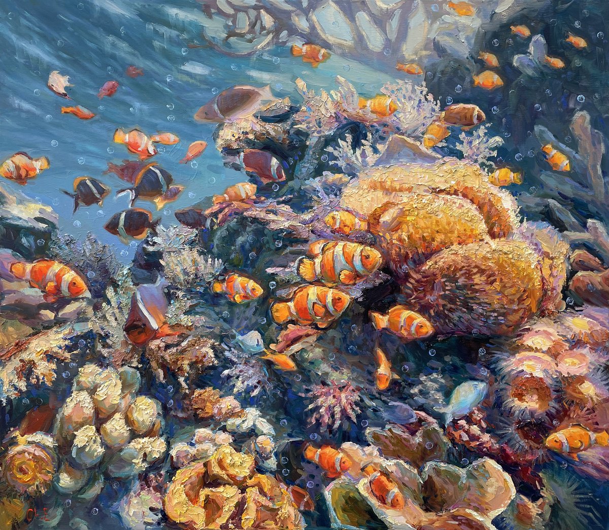 Underwater Reef By Evgeny Chernyakovsky, 35 X 31, Artwork For Sale On Artfinder