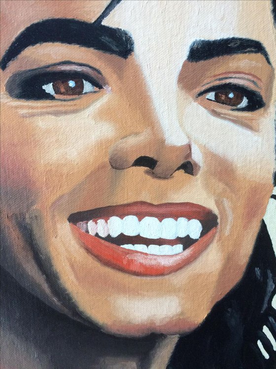 Celebrity art Michael Jackson original oil painting