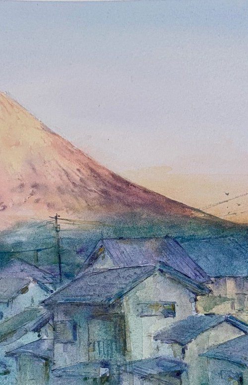 Mt. Fuji at dawn by Leyla Kamliya