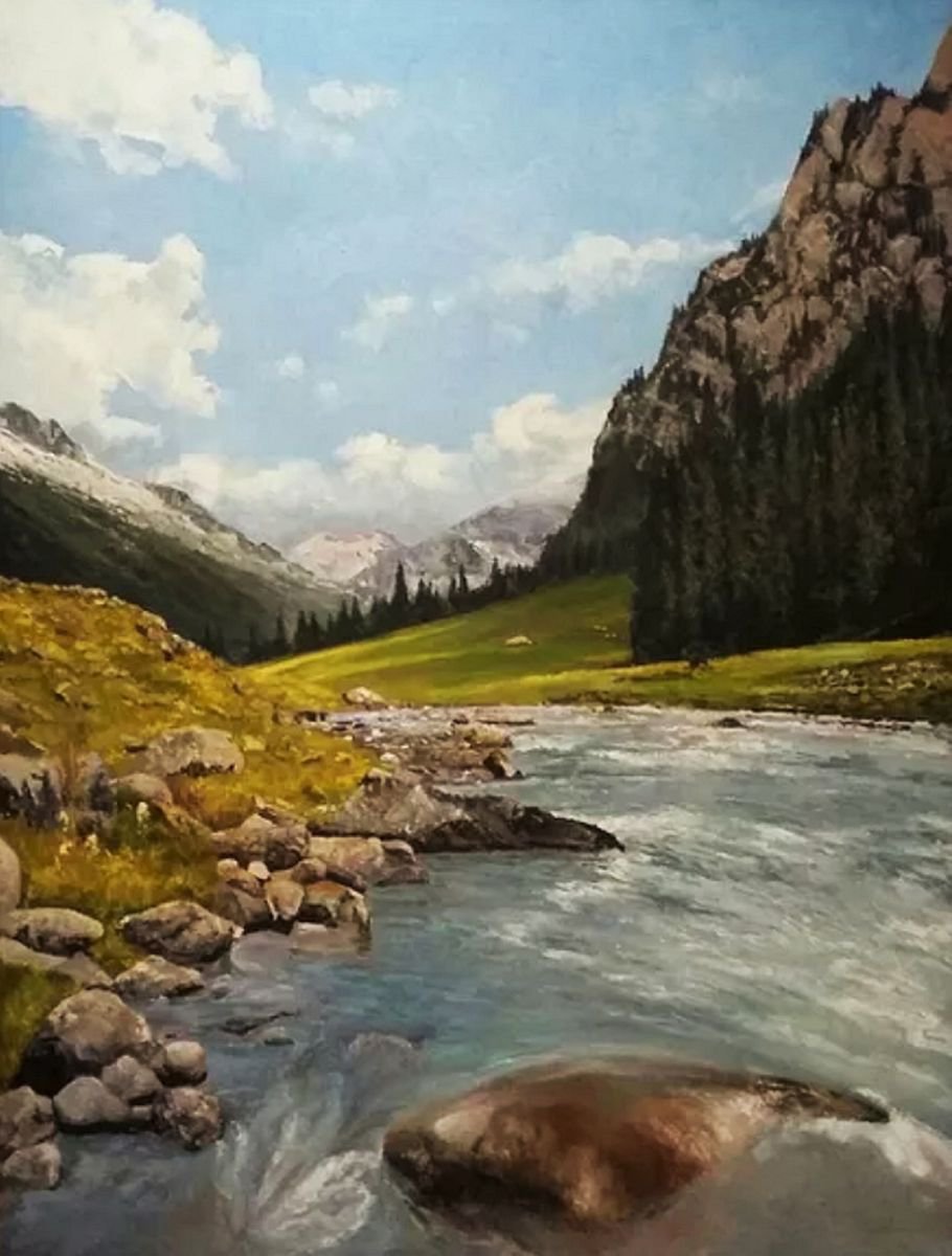 Река в горах by Vahan Shakhramanyan