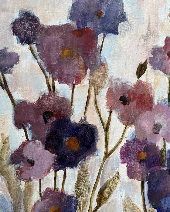 Abstracted Floral in Purple