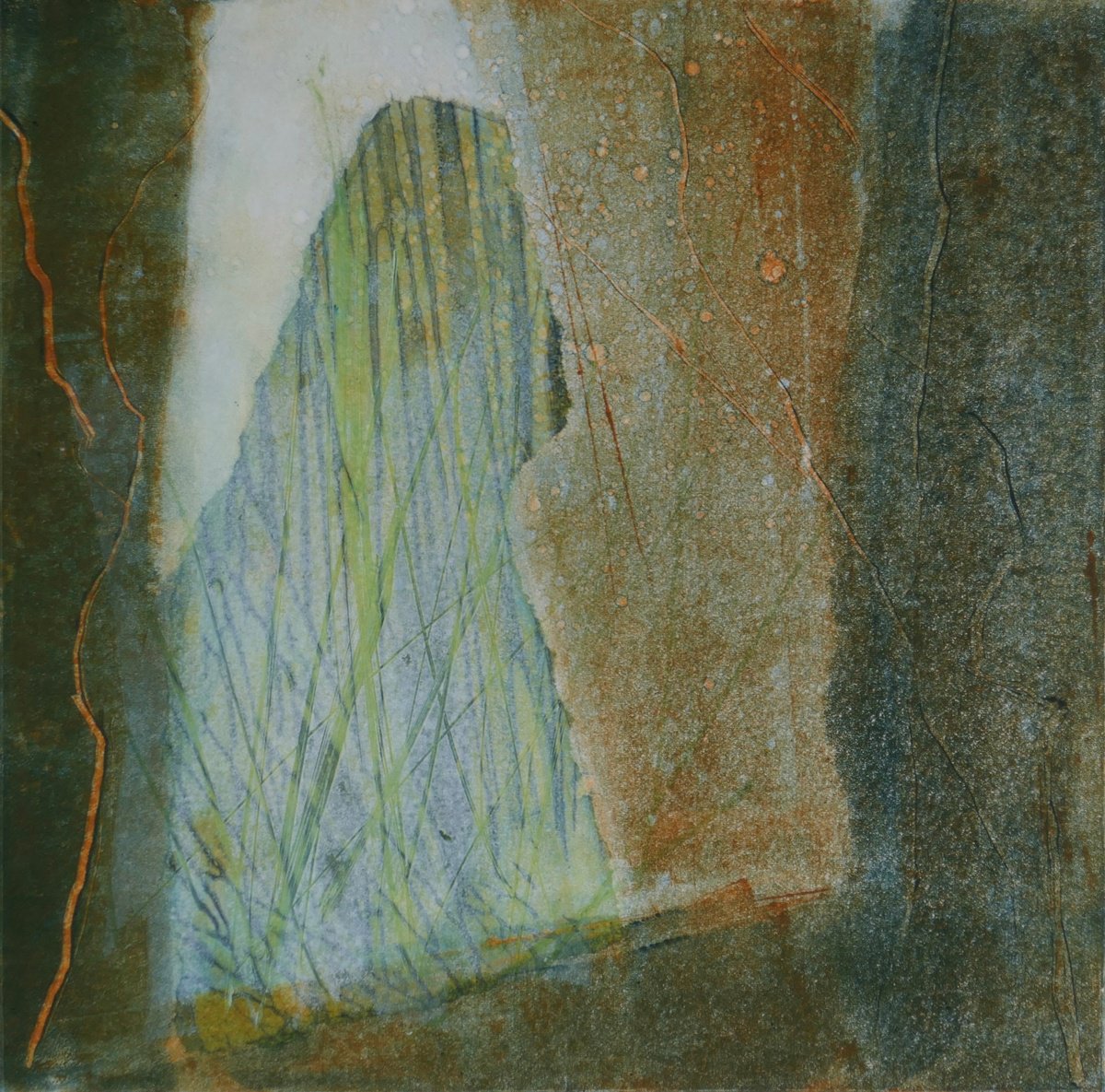 Abstract Limited Edition Print , Winter Walk By Sue Roe, 9 X 9, Artwork For Sale On Artfinder