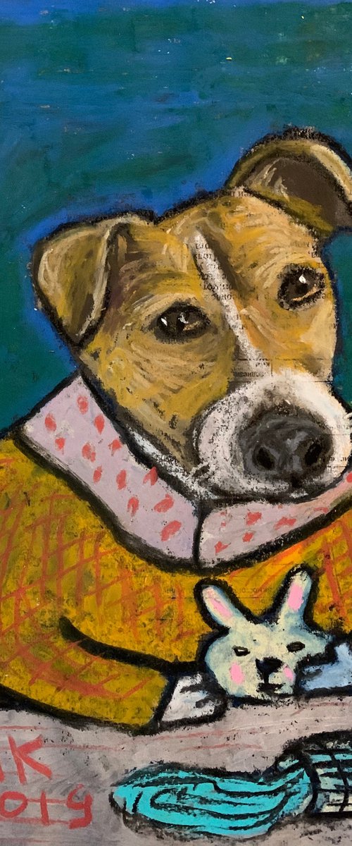 Dog with toy #4 by Pavel Kuragin