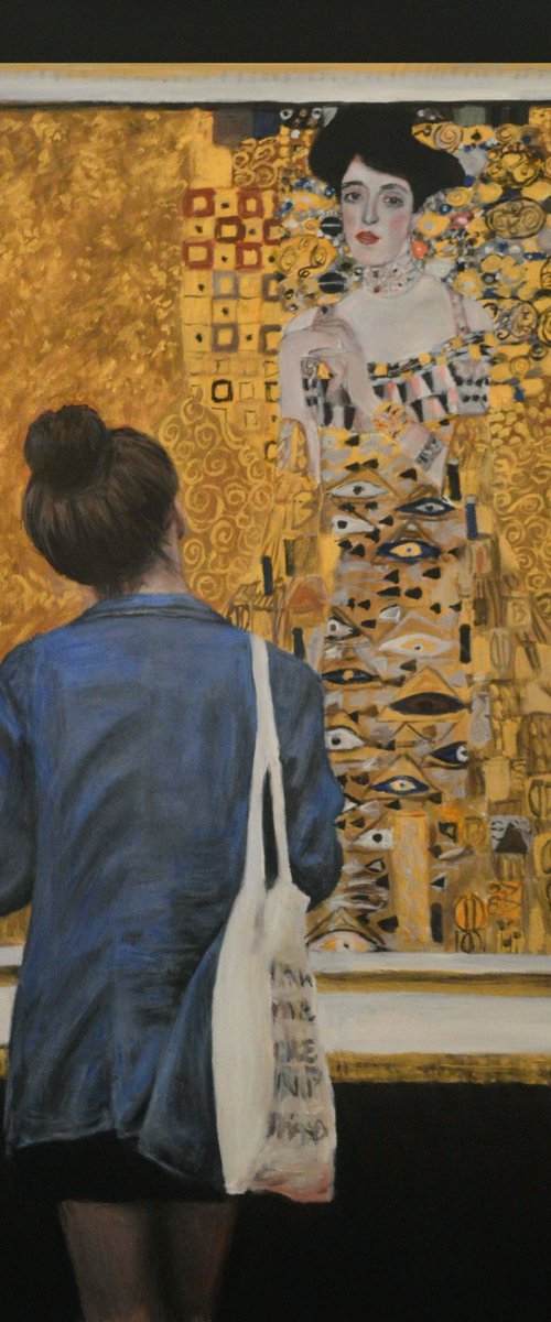 watching klimt woman in gold by escha van den bogerd