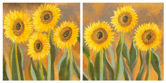 Sunflowers Diptych