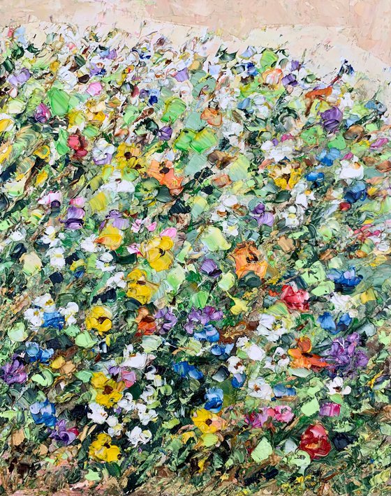 Colorful flowers meadow