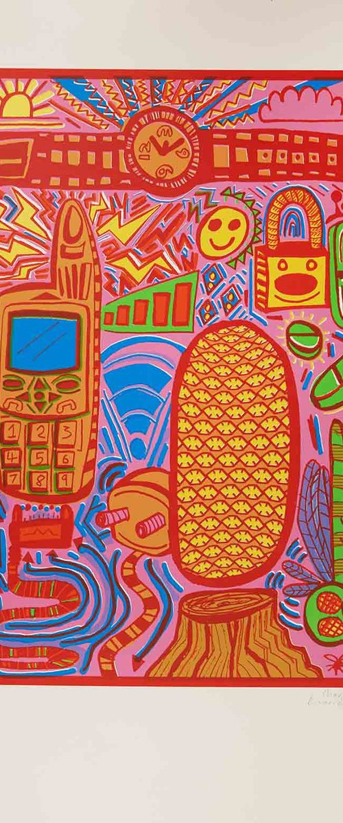 Jackfruit, Cellphone, Wristwatch by Charlie Evaristo-Boyce