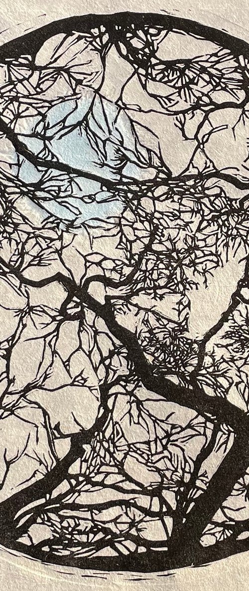 Grounding Linocut Print by C Staunton