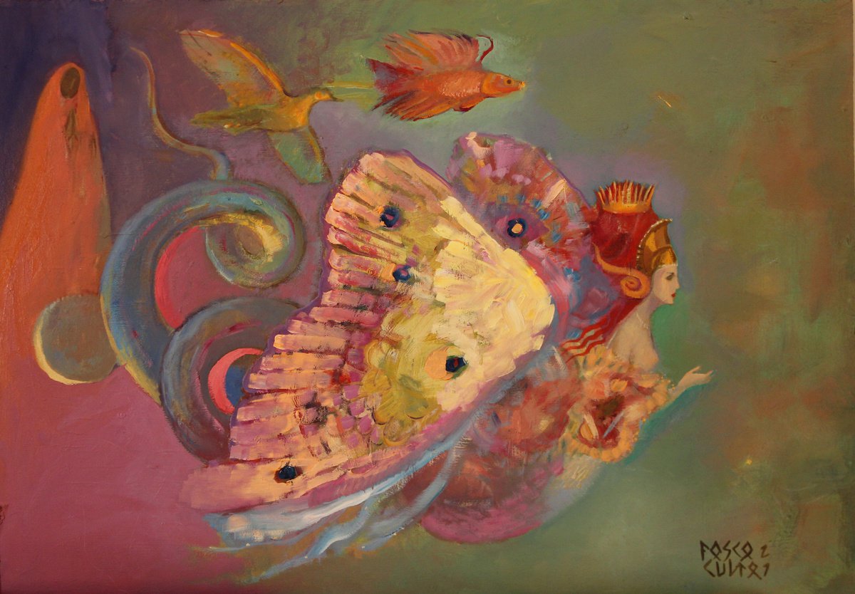 Surrealistic Oil Painting , Wandering Of Lilith By Fosco Culto, 27 X 19, Artwork For Sale On Artfinder