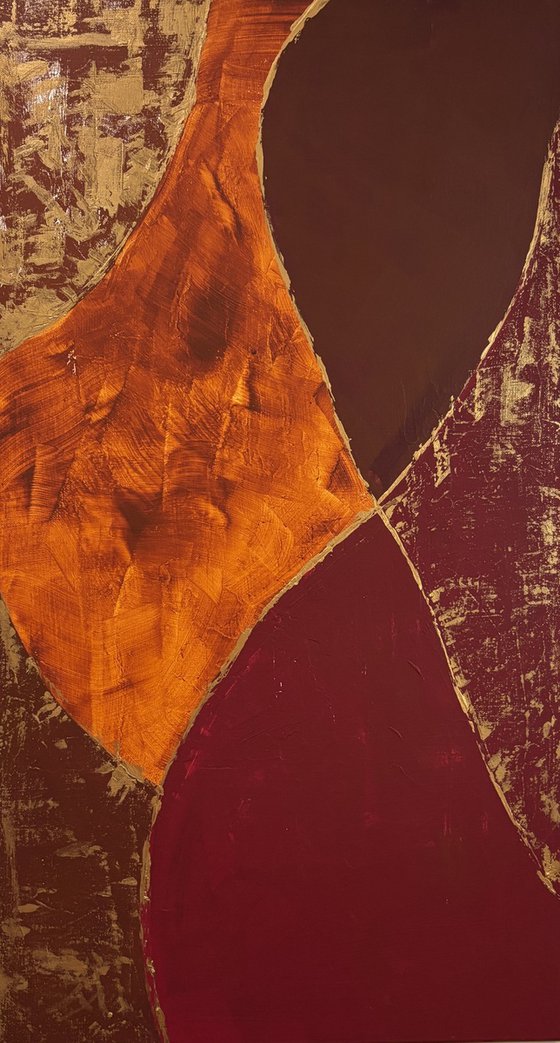 Gilded Currents 50x90х2 cm