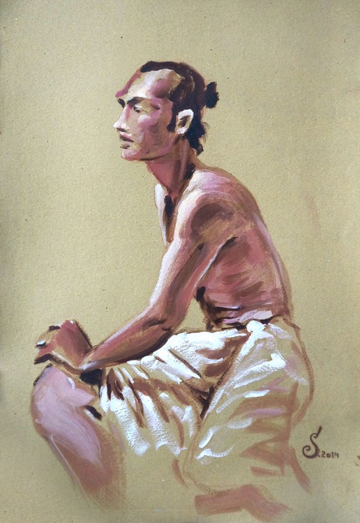 Balinese Dancer On Yellow By Serge Shchegolkov Artfinder