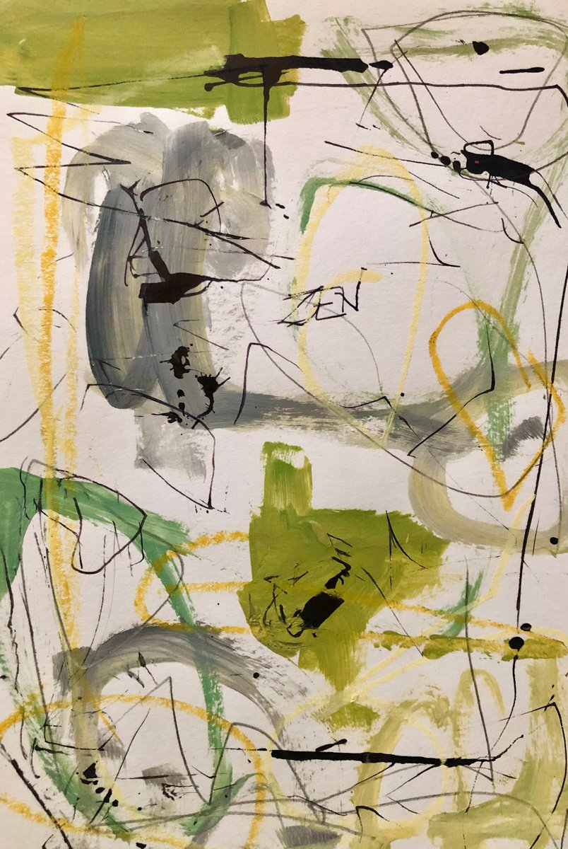Zen. Original abstract painting. by Ilaria Dessi?