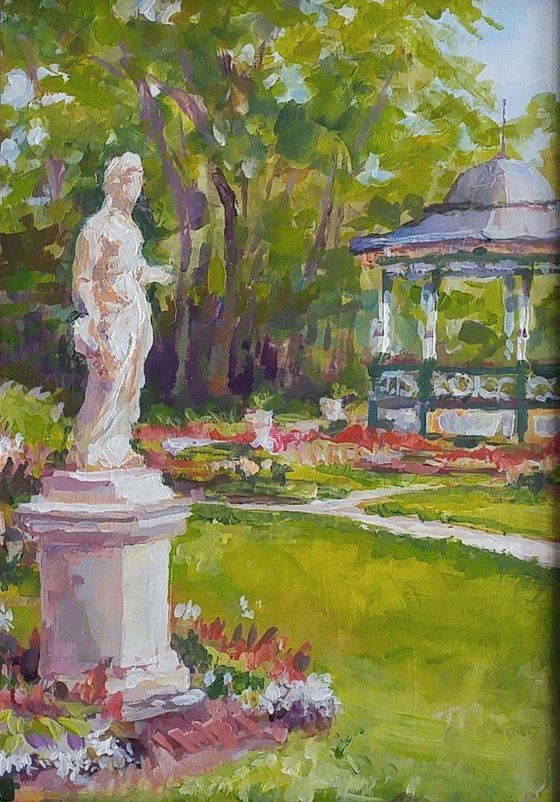 Halifax Public Gardens (plein air) (framed) 5x7x0.1'' (6.7x8.7x0.5'' framed)