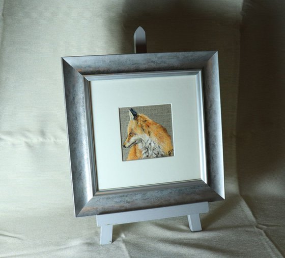 Fox Miniature, Framed and Ready to Hang