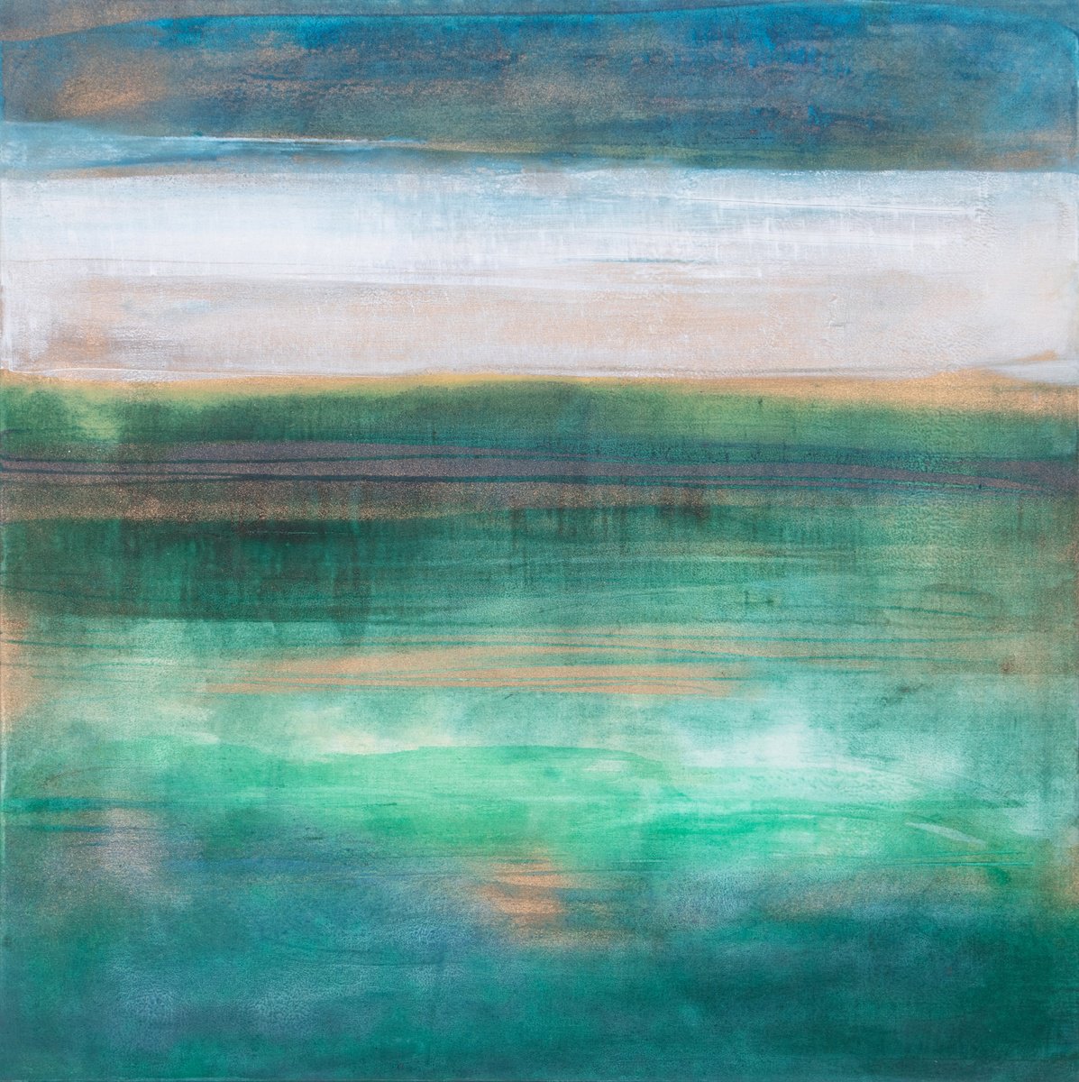 Abstract Acrylic Painting By Rokas Berziunas, 47 X 47", No. 23-48 (120 X 120 Cm ), Original Artwork