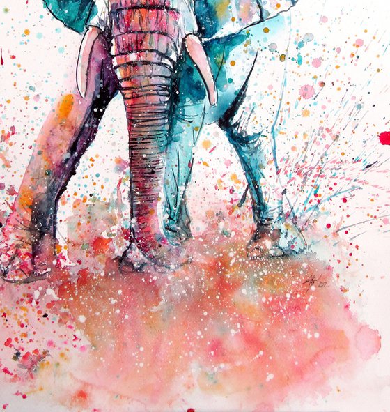 Playful elephant II
