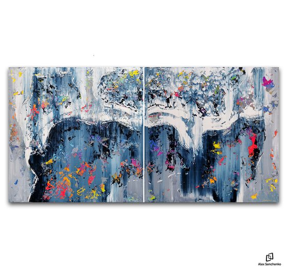180x90cm. / abstract painting / Abstract 21114