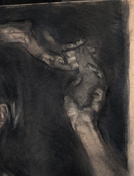 A woman in draperies