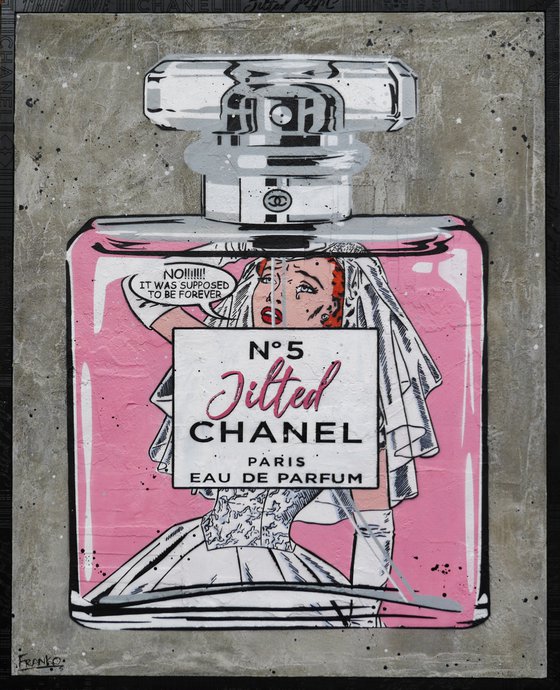 Chanel Jilted No.5 120cm x 150cm Chanel Perfume Concrete Urban Pop Art Custom Etched Frame