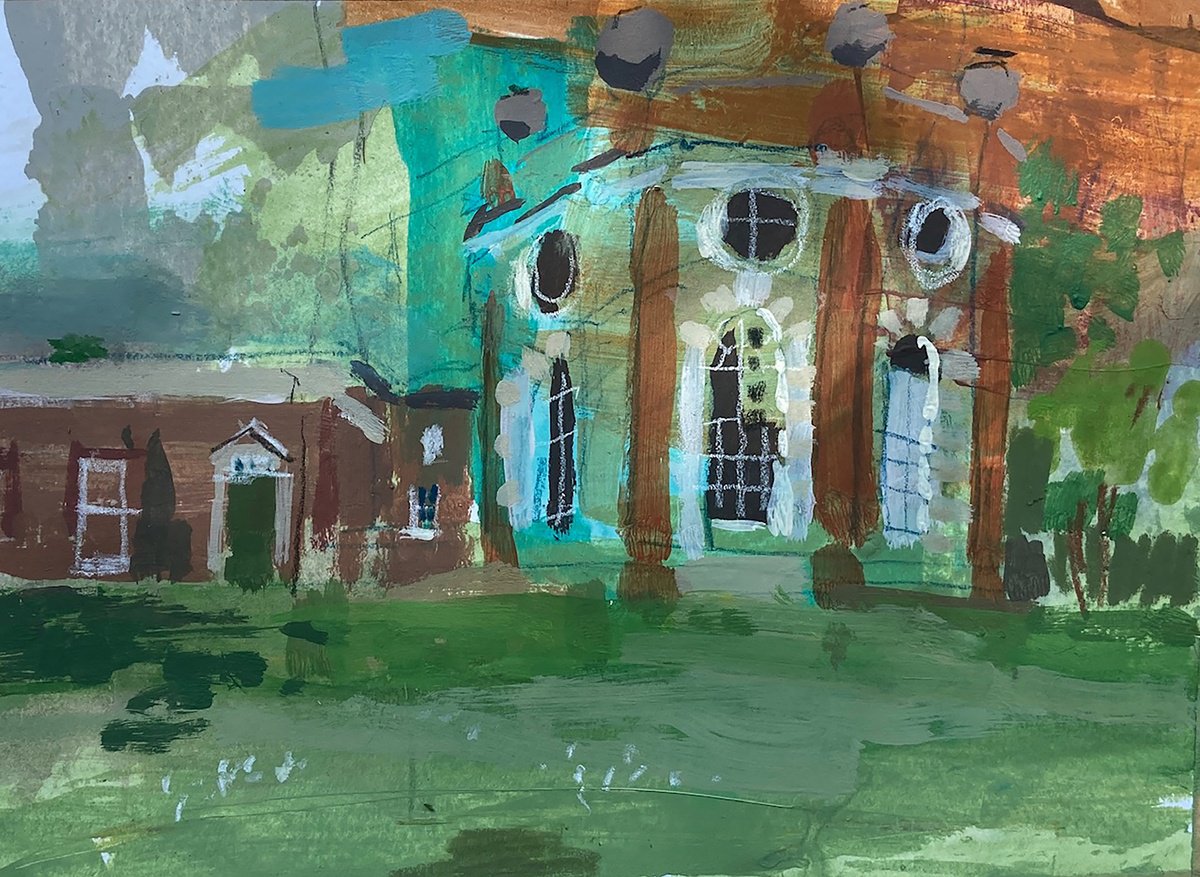 Expressive Painting , Orleans House By Kate Strupinski, 11 X 7, Artwork For Sale On Artfinder