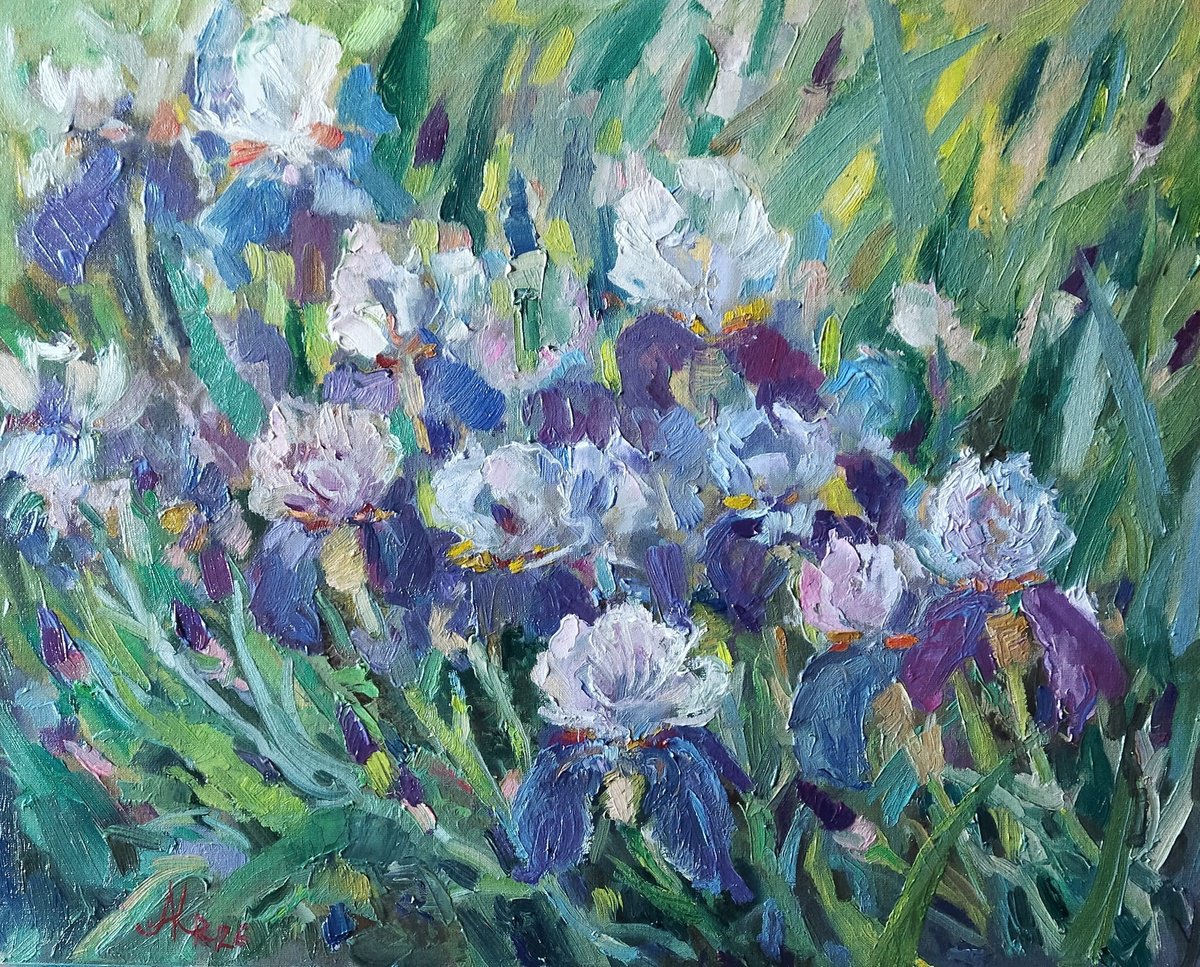 Irises By Ann Krasikova, 20 X 16, Artwork For Sale On Artfinder
