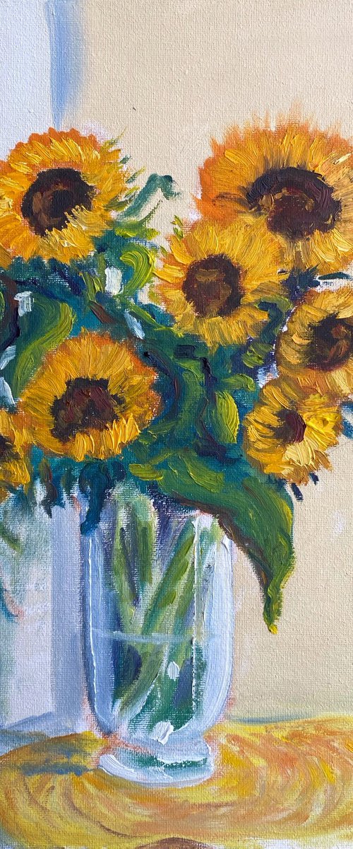 Sunflowers in the vase by Dmitry Fedorov