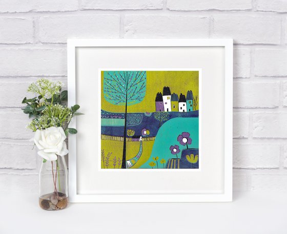 When Spring Comes - Linocut