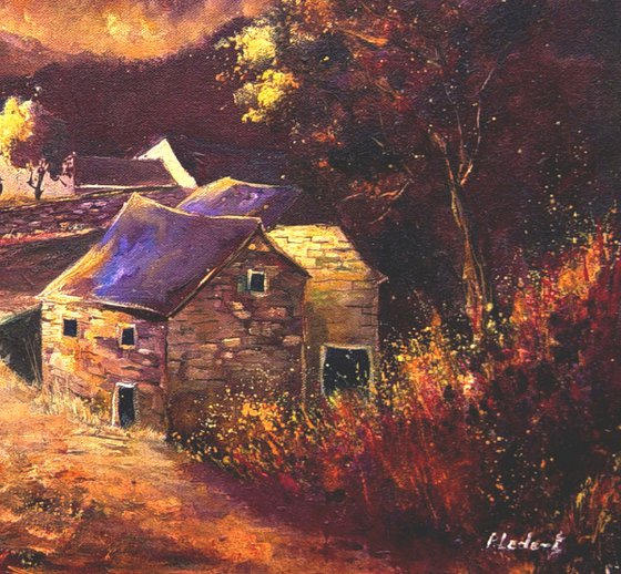An old village in autumn