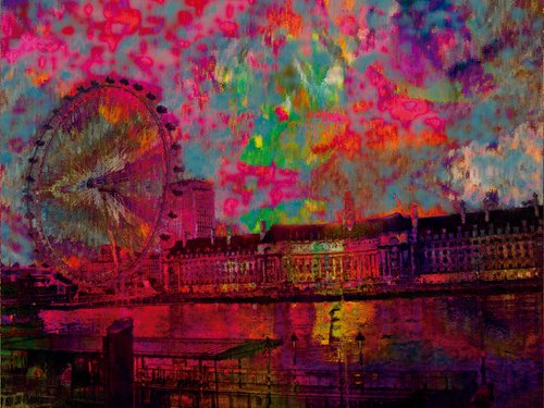 Psicodelia, London Eye/XL large original artwork by Javier Diaz