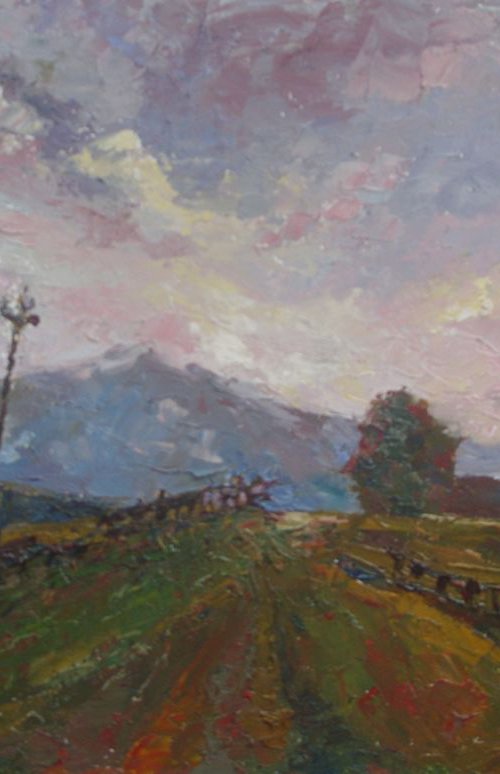 Evening scenery in the Carpathians by Liubov Ponomarova