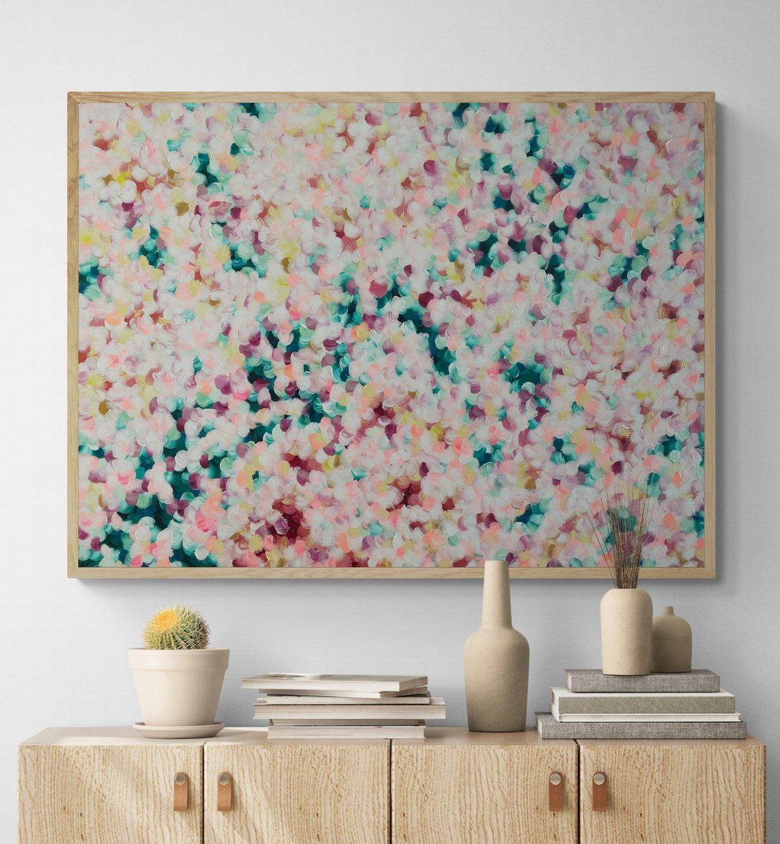 Peach And Cherry Blossoms By Katherine Spiller, 41 X 31, Artwork For Sale On Artfinder