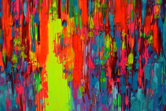 XXL Huge Colorful Textured Modern Abstract Big Painting, Large Colourful Abstract Painting - Ready to Hang, Hotel Office and Restaurant Wall Decoration