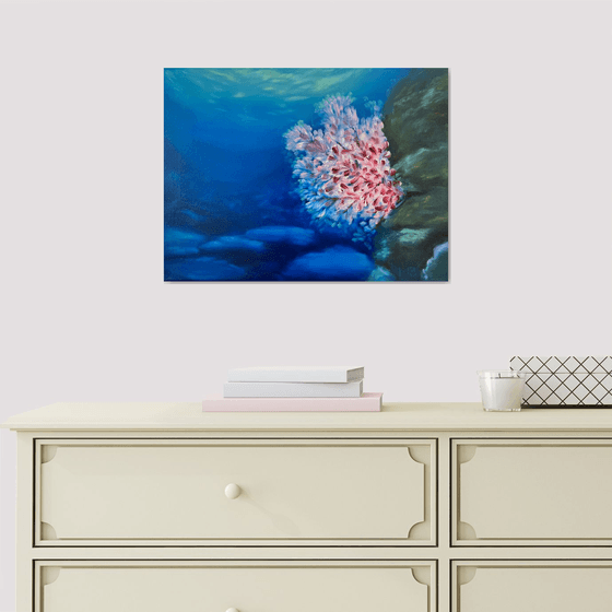 Underwater Sakura, 40 x 30, oil on canvas