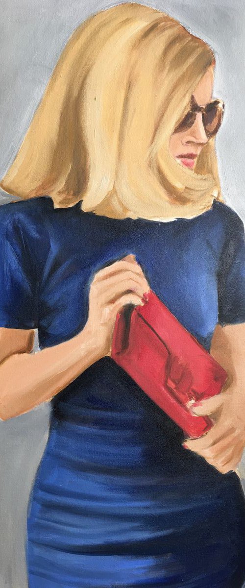 Red Clutch by Leslie Singer