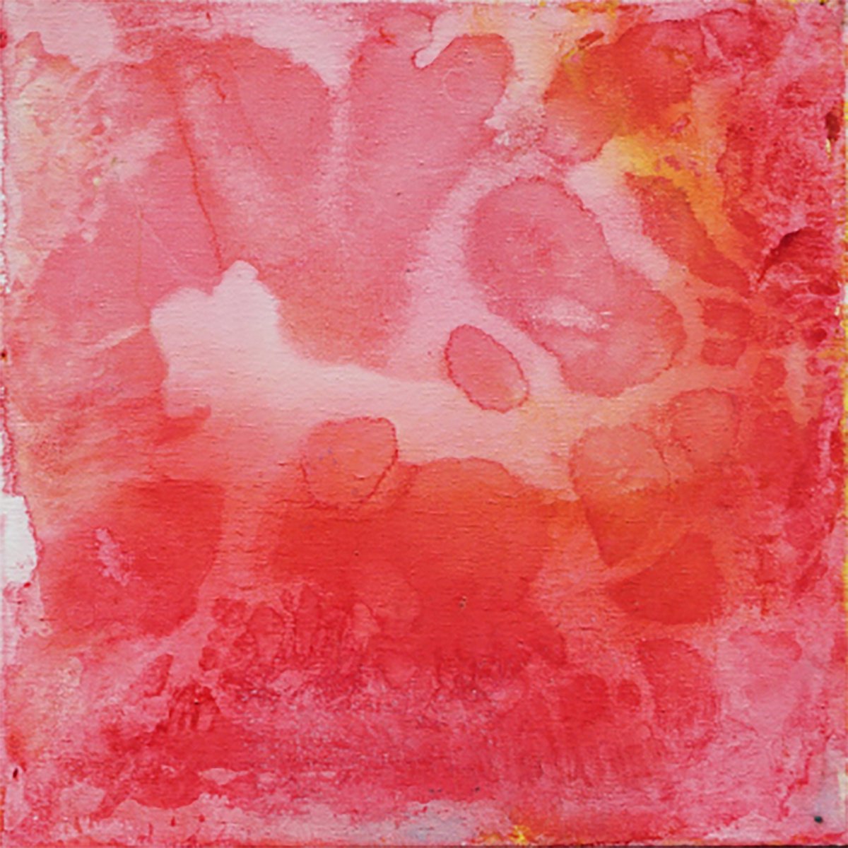 Abstract Watercolour By Jelena B, 12 X 12, Underwater Pink, Original Artwork