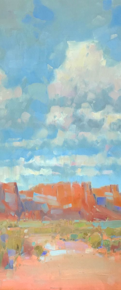 Canyon Desert, Handmade oil painting One of a kind Signed Large Size Painting by Vahe Yeremyan