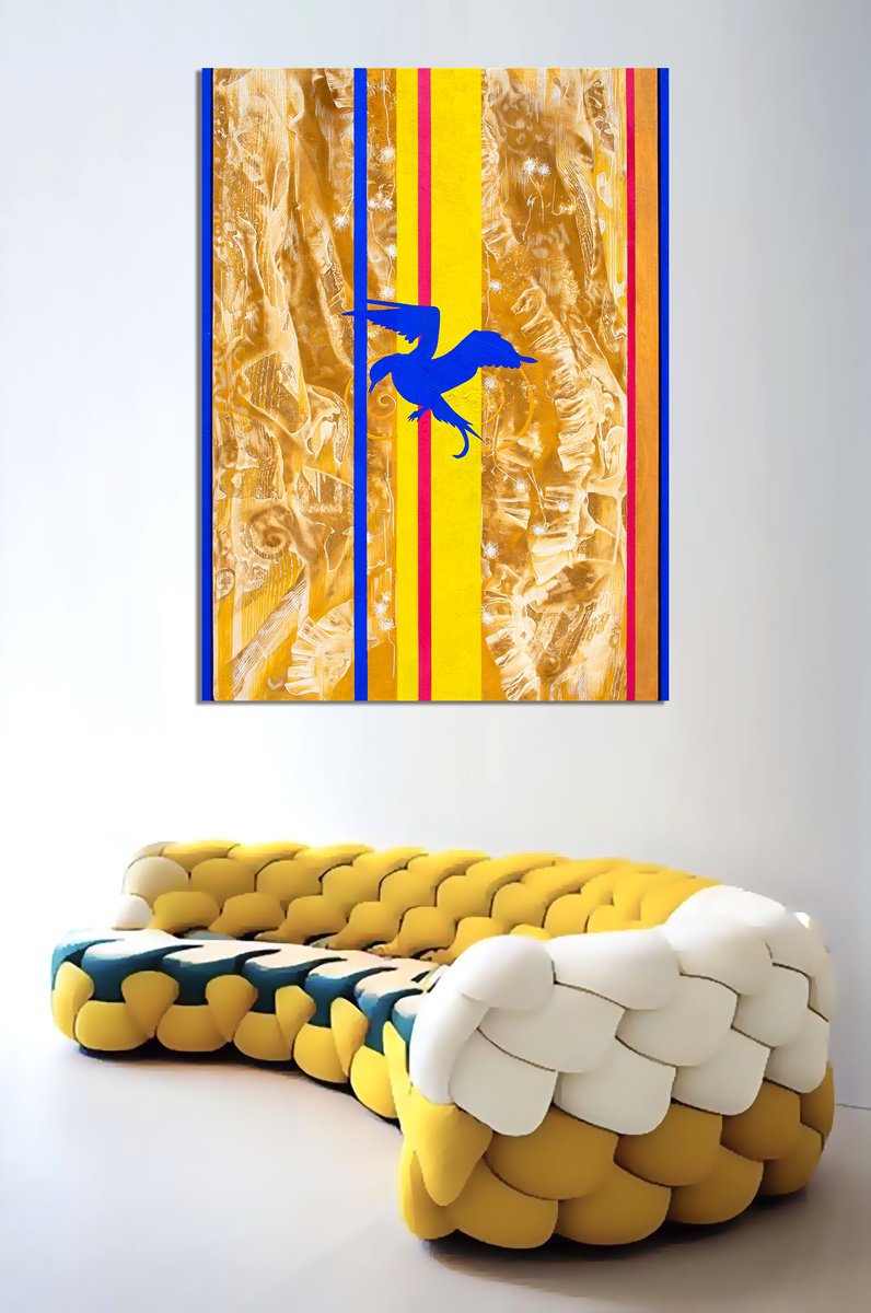 Abstract Oil Painting By Milena Nicosia, 44 X 59", Il Dono, Original Artwork