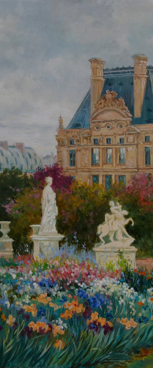 Irises in the  garden by Eduard Panov