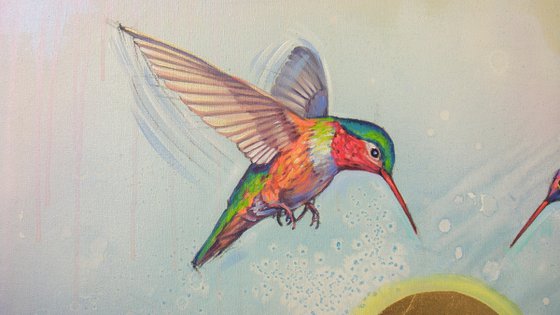 Shining Sun and Hummingbirds