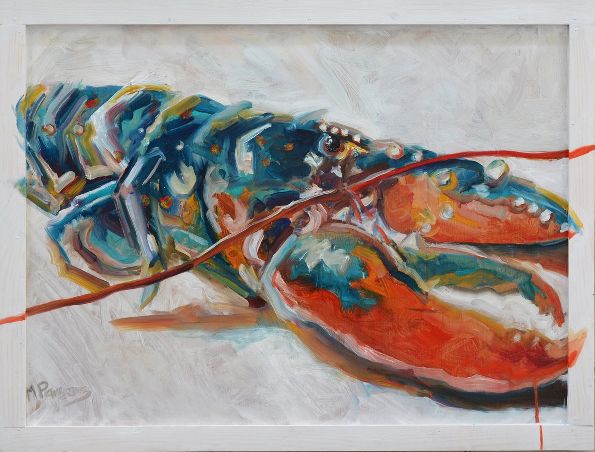 Expressive Animal Oil Painting By Michelle Parsons, 33 X 25", Lwf, Original Artwork