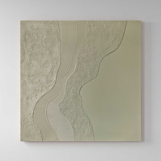 "Sage Nulla" Abstract sage green textured