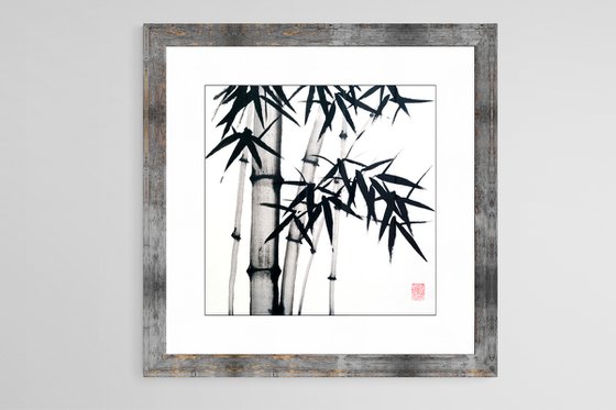 Bamboo forest fantasy - Bamboo series No. 2108 - Oriental Chinese Ink  Painting