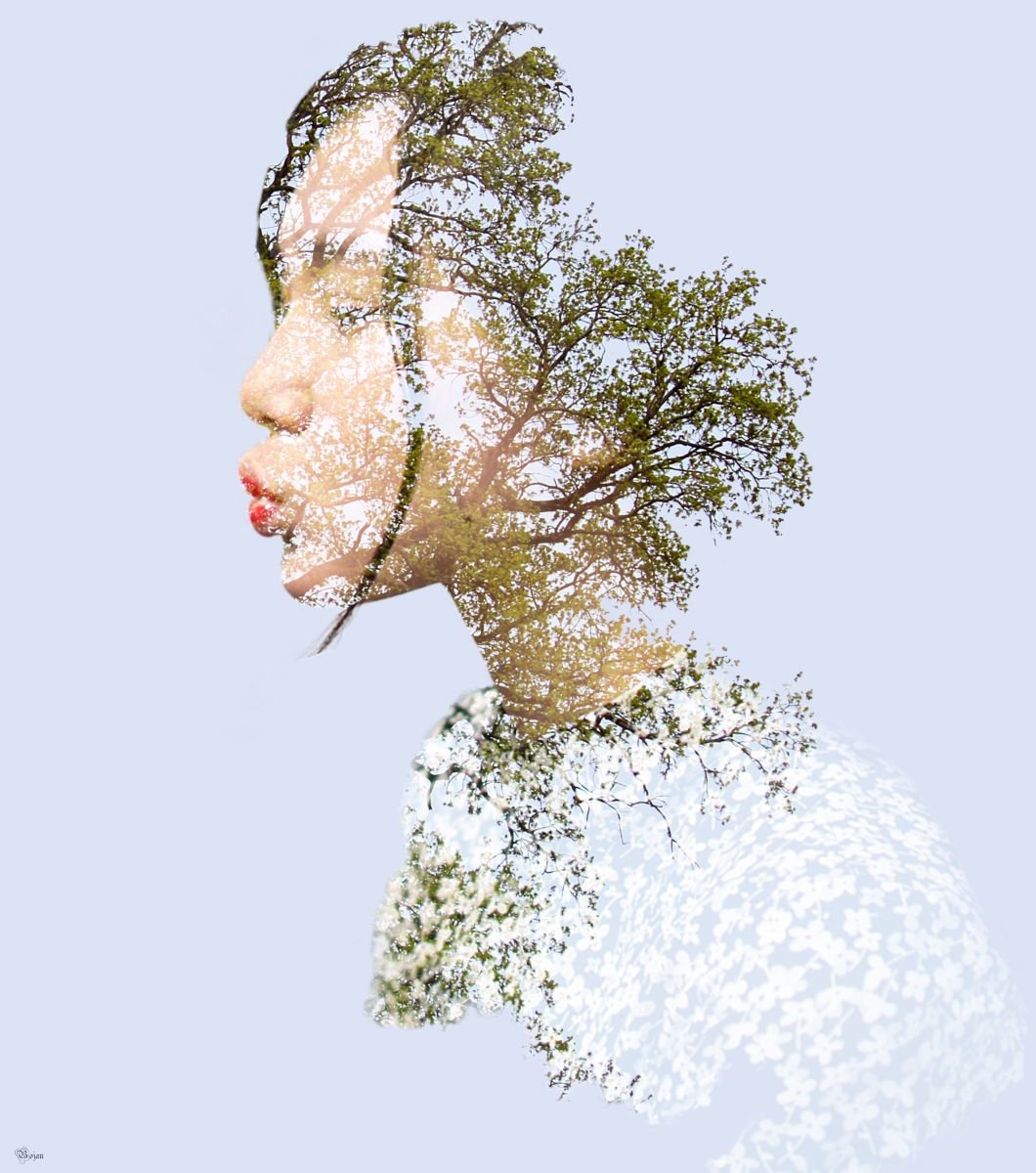 Illustrative Portrait Photograph By Bojan Jevtic, 38 X 43, Kiss, Original Artwork