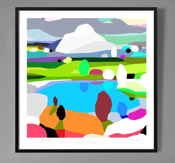 "Covadonga Lakes" (Lagos de Covadonga) (pop art, landscape)